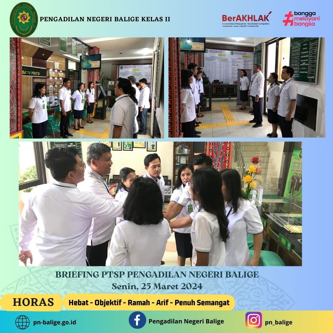 BRIEFING PTSP PENGADILAN NEGERI BALIGE PADA HARI SENIN 25 MARET 2024 BRIEFING PTSP PENGADILAN NEGERI BALIGE PADA HARI SENIN 25 MARET 2024
